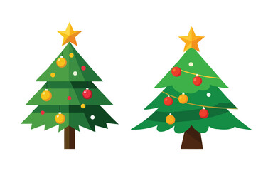 christmas tree isolated on white
