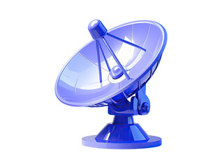 3D rendering of a purple satellite dish