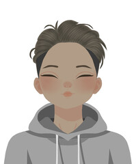 Male Character with multiple facial expressions - Digital Illustration