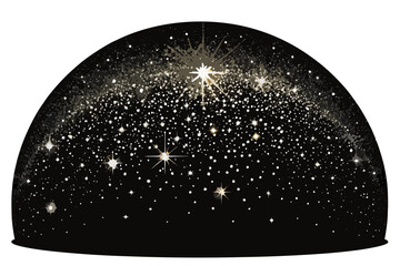 Elegant vector illustration of golden fireworks on a dark blue background. Perfect for festive designs, New Year celebrations, holiday decorations, party invitations, greeting cards, and event posters