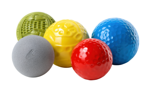 Colorful play balls on fun activity