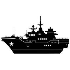 Fototapeta premium black and white ship