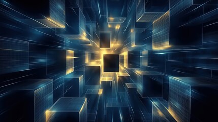 Obraz premium Abstract Geometric Network