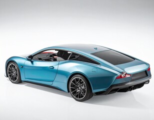 classic car isolated on white