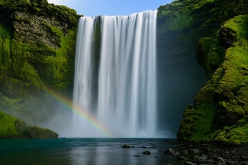 waterfall in wallpaper natural theme