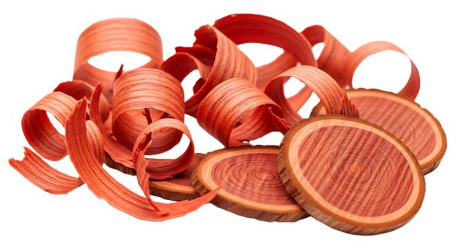 Red bus with flame design driving in a city.