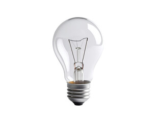 Clear lightbulb, transparent glass, classic shape