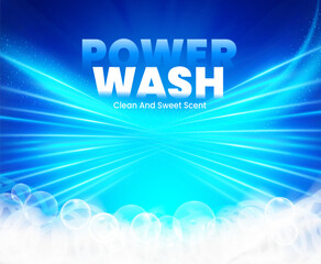 Detergent powder packet design template