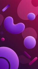 Crimson Bloom: Abstract 3D Forms