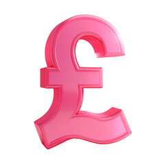 Pink 3D pound sign