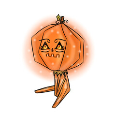 halloween pumpkin light out of head