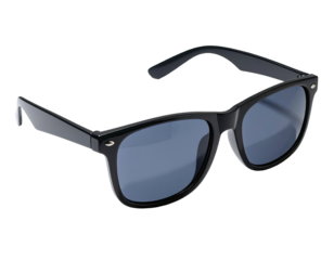 Black square sunglasses, angled view (4)