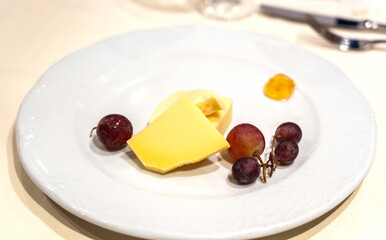 A very poor cheese plate in the restaurant