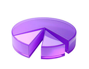 3D rendered, vibrant purple pie chart, sliced (1)