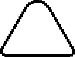 Pixel triangle logo, icon, symbol. Geometric shape