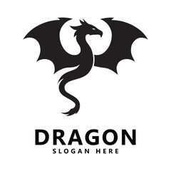 Dragon vector icon illustration