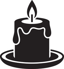 Radiant Illumination A Candle's Warmth on a Decorative Plate Casting a Gentle and Soothing Light