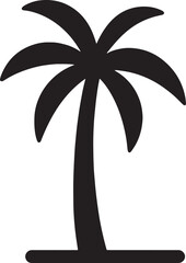 Palm Tree Silhouette Vector Icon