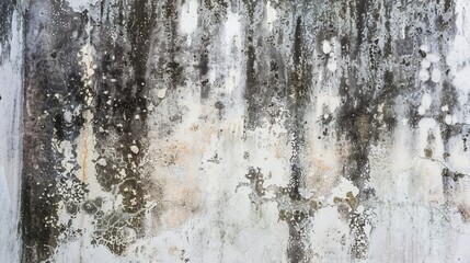 Mold and moisture buildup on wall of a modern house 