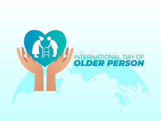 Vector graphic of International Day of Older Persons for International Day of Older Persons celebration.