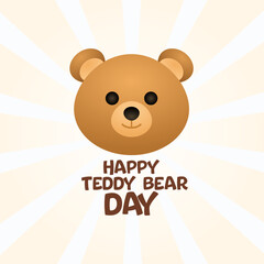 Vector graphic of Teddy Bear Day for Teddy Bear Day celebration.