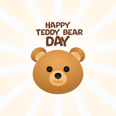 Vector graphic of Teddy Bear Day for Teddy Bear Day celebration.