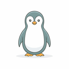 Cute Cartoon Penguin Illustration Adorable Antarctic Bird Drawing