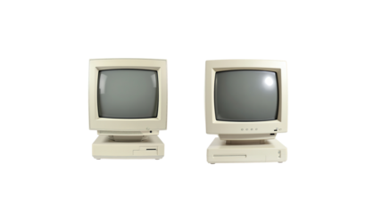 Vintage Computer on transparent background png