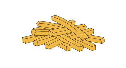 Golden fried potato sticks arranged in a delicious pile ready to eat.