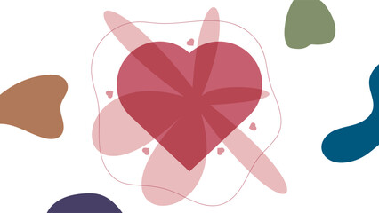 HEART, LOVE WHITE BACKGROUND ILLUSTRATION DESIGN VECTOR GOOD FOR GREETING CARD, COVER DESIGN