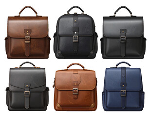 Collection of Business Work Bags with Buckle Design