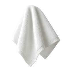 White Towel Isolated on White Background