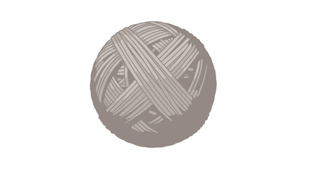 A tightly wound ball of yarn or string showcasing intricate texture and craftsmanship.