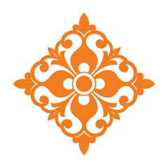 Baroque Ornament on White Background