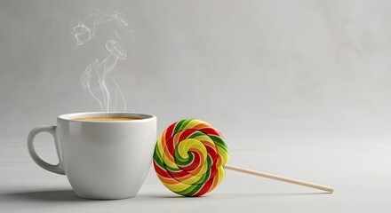 Coffee and Lollipop Still Life