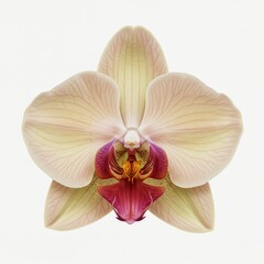 Orchid blooms elegantly in studio lighting