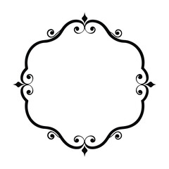 Decorative Border Frame Ornament on White Background
