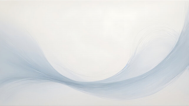 Soft blue and white abstract flowing wave pattern with subtle texture and gradient background