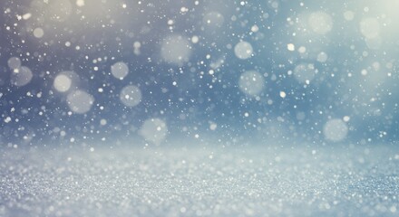 Fototapeta premium Abstract Winter Snow Background with Bokeh Lights