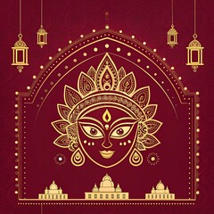 Pixel Art Goddess: Festive Indian Deity Design