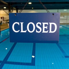Swimming pool closed sign