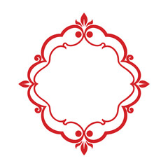 Luxury Frame Ornament on White Background