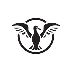 2d albatross logo with white background