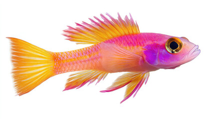 gold fish isolated on white