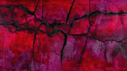 Fototapeta premium Abstract red cracks art