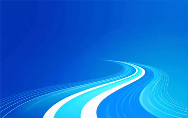 Blue Abstract Curved Lines Representing Modern Technology and Innovation