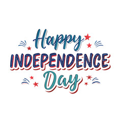 Happy Independence Day Vector Typography Design