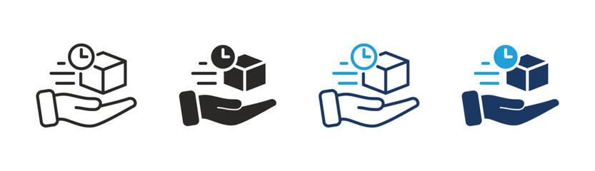 Naklejka premium Set of Delivery icon collection in Multiple Style. Icon suitable for web and mobile application.