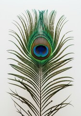 Obraz premium Vibrant Feather Displays Iridescent Eye Spot