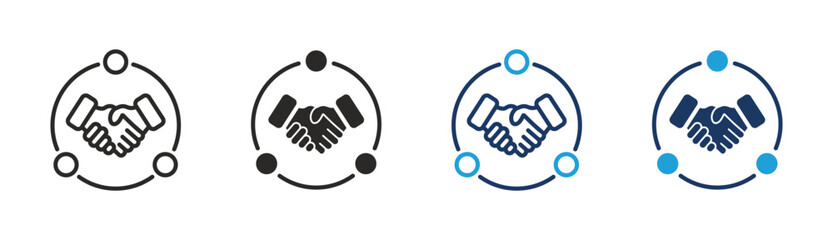 Set of Collaboration icon collection in Multiple Style. Icon suitable for web and mobile application.